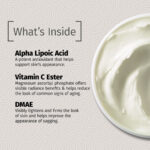 Skincare cream with alpha lipoic acid, vitamin C, and DMAE