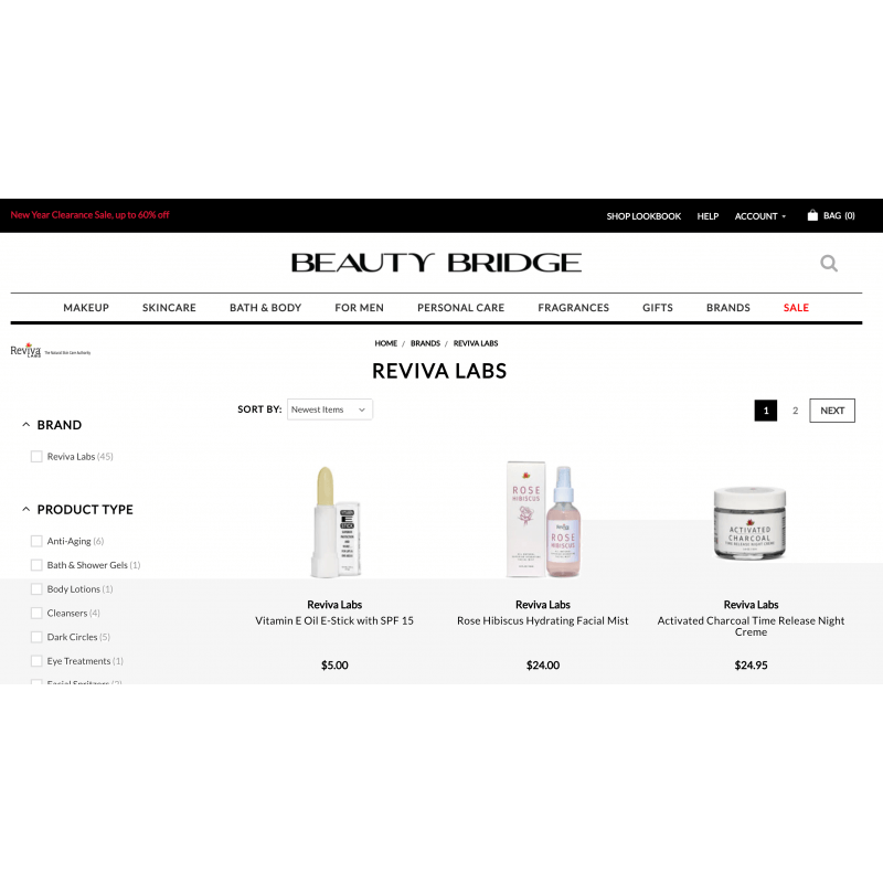 Reviva Labs now available at Beauty Bridge Reviva Labs