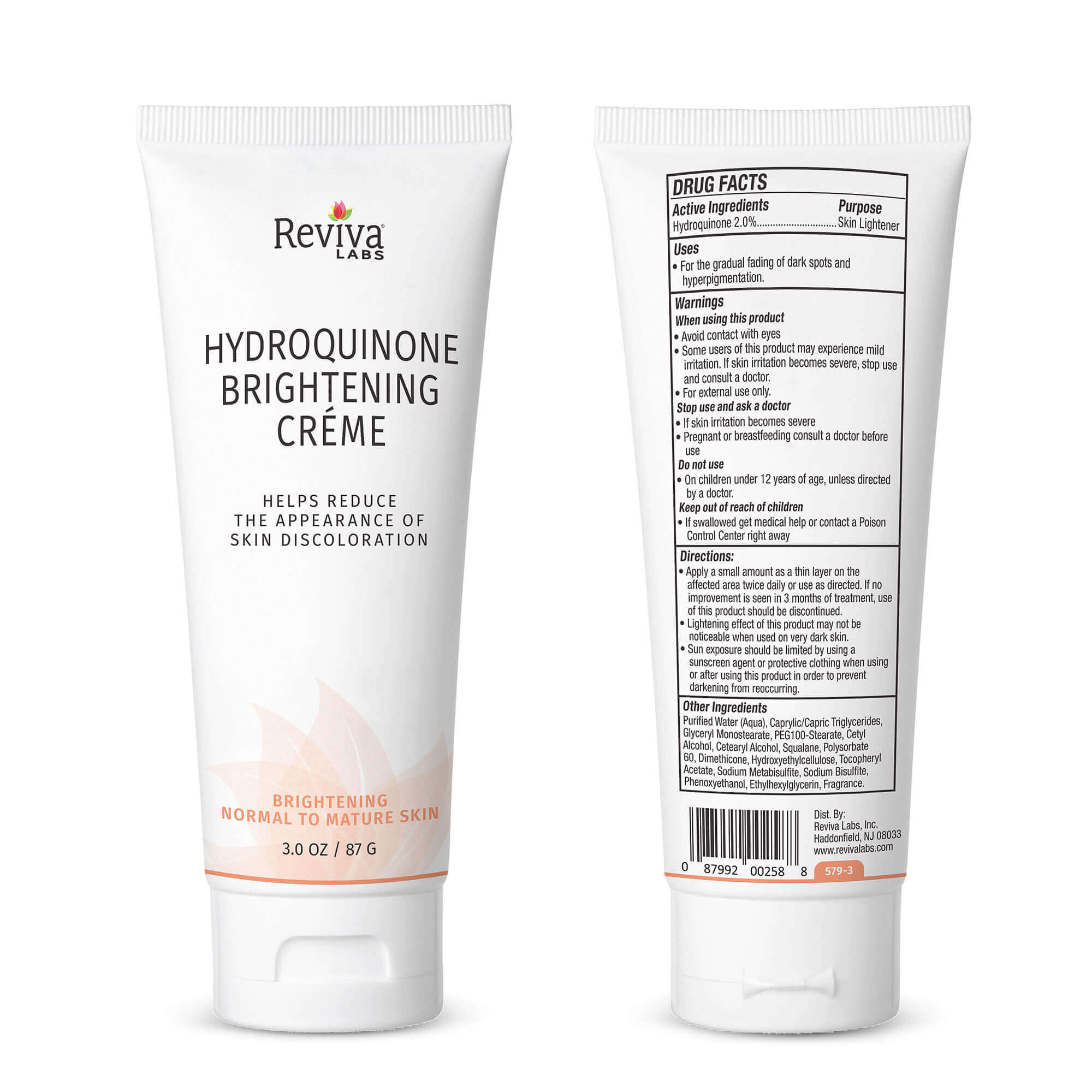 Reviva Labs introduces threeounce Hydroquinone Brightening Crème