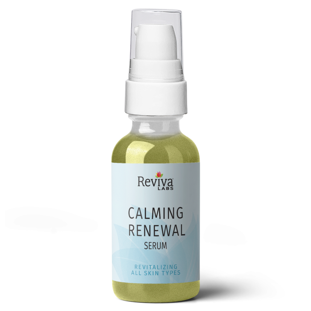 Reviva Labs Calming Renewal Serum pump bottle