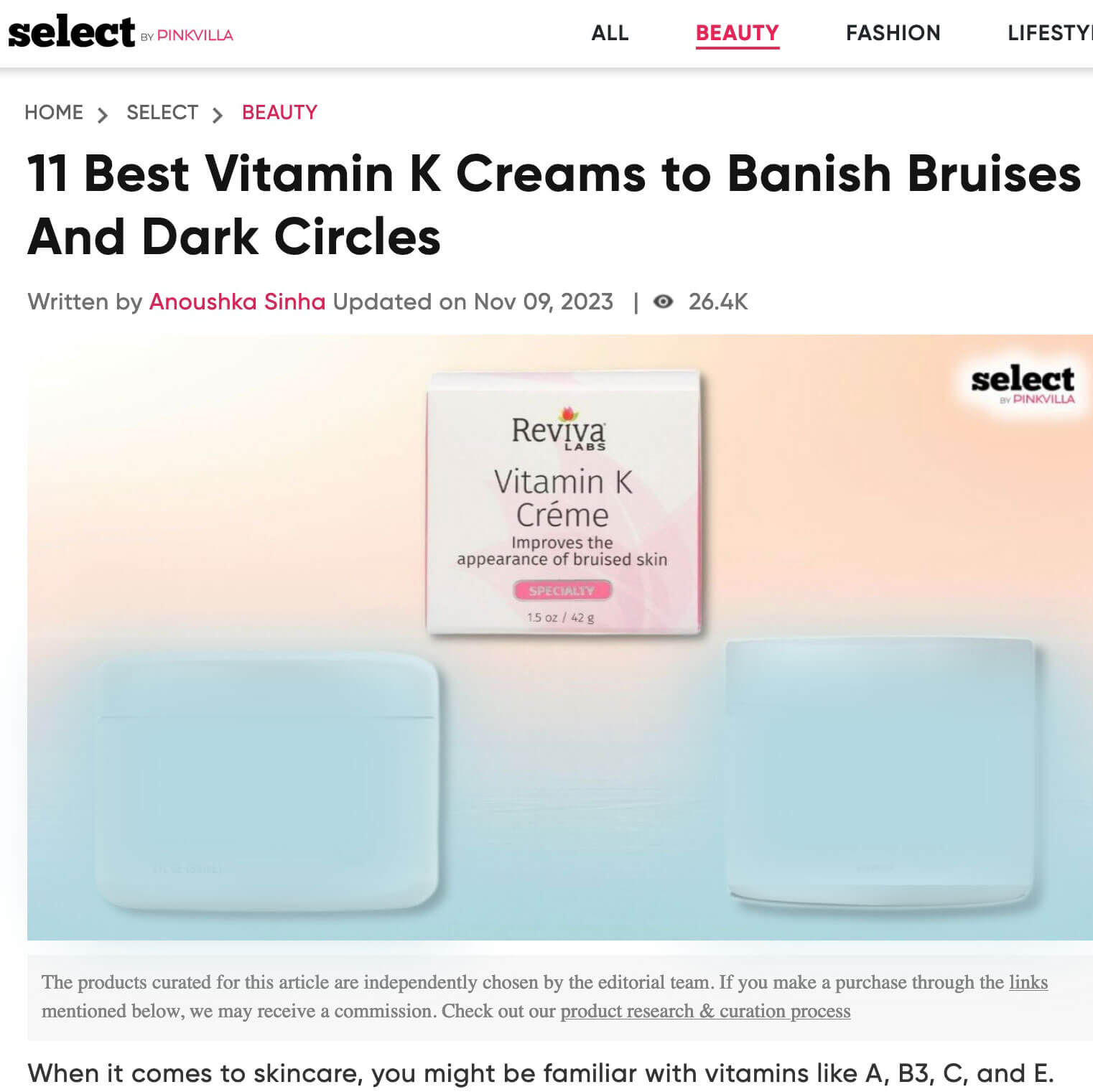 Check Out "11 Best Vitamin K Creams to Banish Bruises And Dark Circles