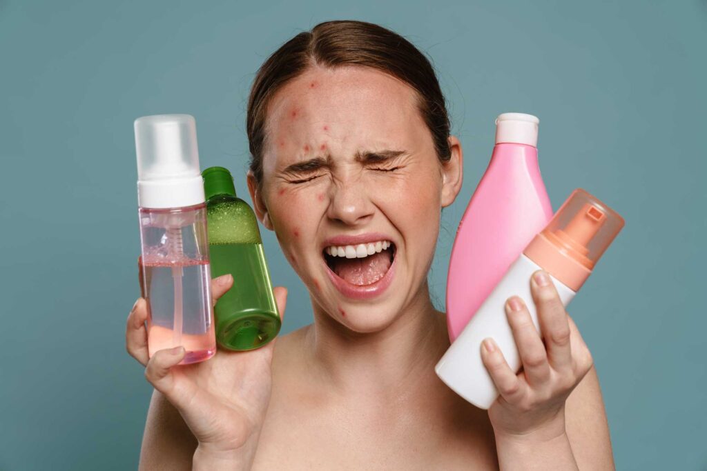ginger shirtless woman with pimples screaming whil 2025 02 16 11 52 46 utc