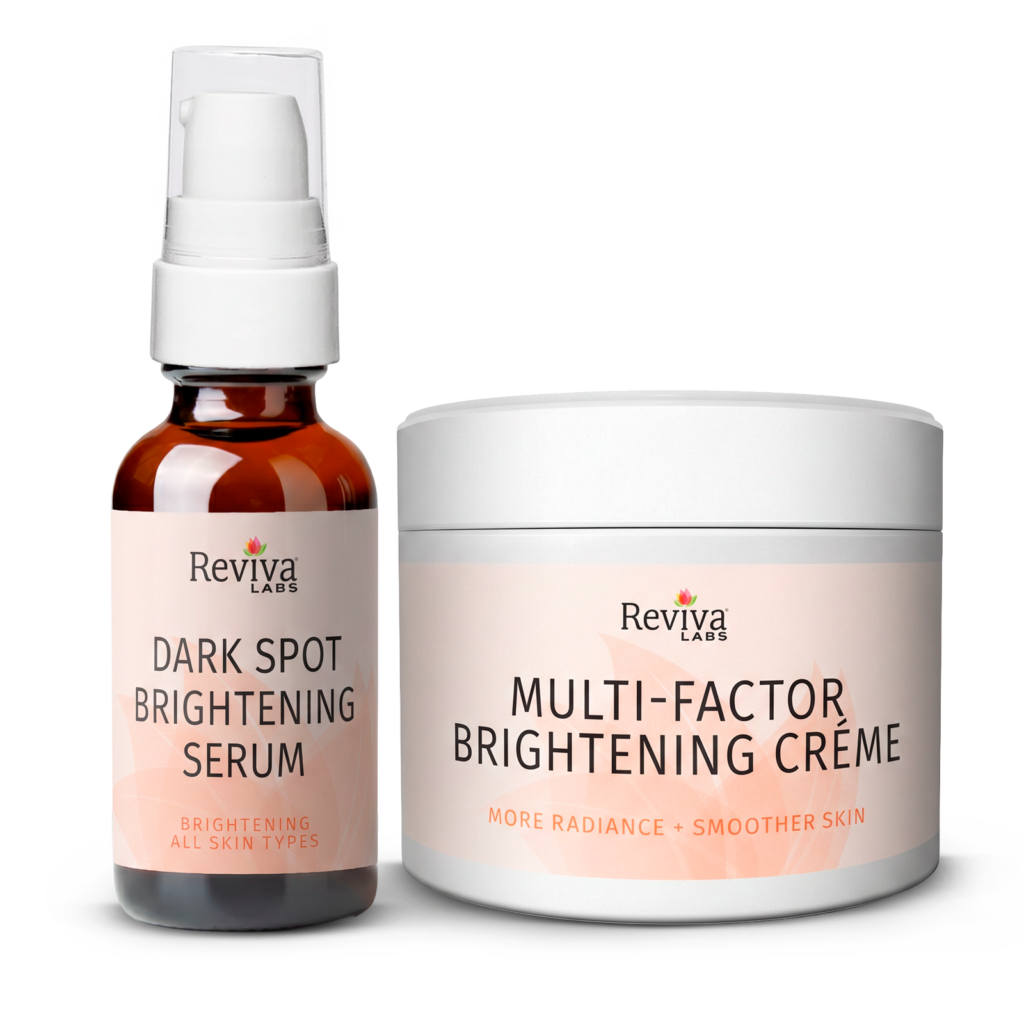 Reviva Labs brightening serum and face cream