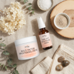 Skincare cream and serum with natural ingredients
