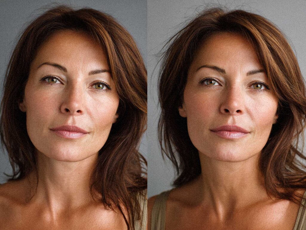 split frame portrait same woman neutral expres 77c6e07f 8814 4a67 b892 ddbcbf221178 2