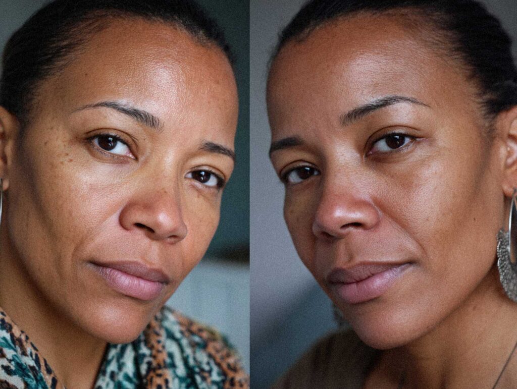 split frame portrait same woman neutral expres 77c6e07f 8814 4a67 b892 ddbcbf221178 3