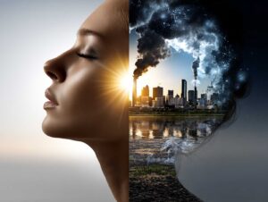 split scene of city pollution on one side and bri 98cb882a 6d8b 4981 9744 a77ce45ca68d 3