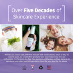 Reviva Labs skincare banner highlighting five decades of experience, cruelty-free Bakuchiol Plus Serum, safe and effective formulas free from harmful ingredients.