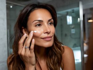 a close up of a woman applying a retinol serum e91f2738 34a0 4039 81b1 9a1cf723b4aa 2