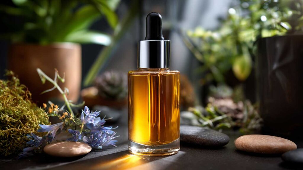 a luxurious skincare bottle of vitamin e serum in 0352a2a4 9be3 4fa7 aa9b dbcd93410729 0