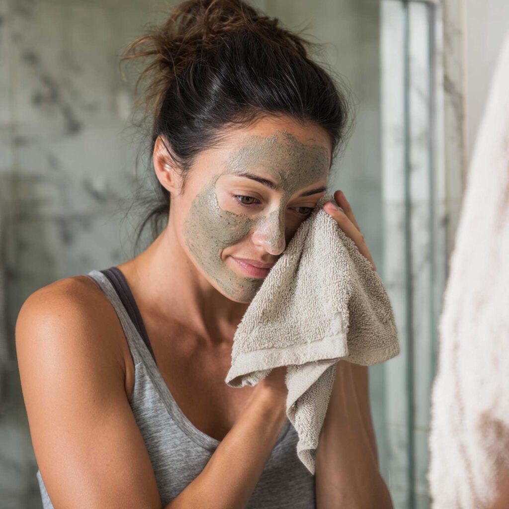 a woman multi masking with clay applied in differ c36b5a23 b40a 44a6 85cc 8e6a86f668db 2