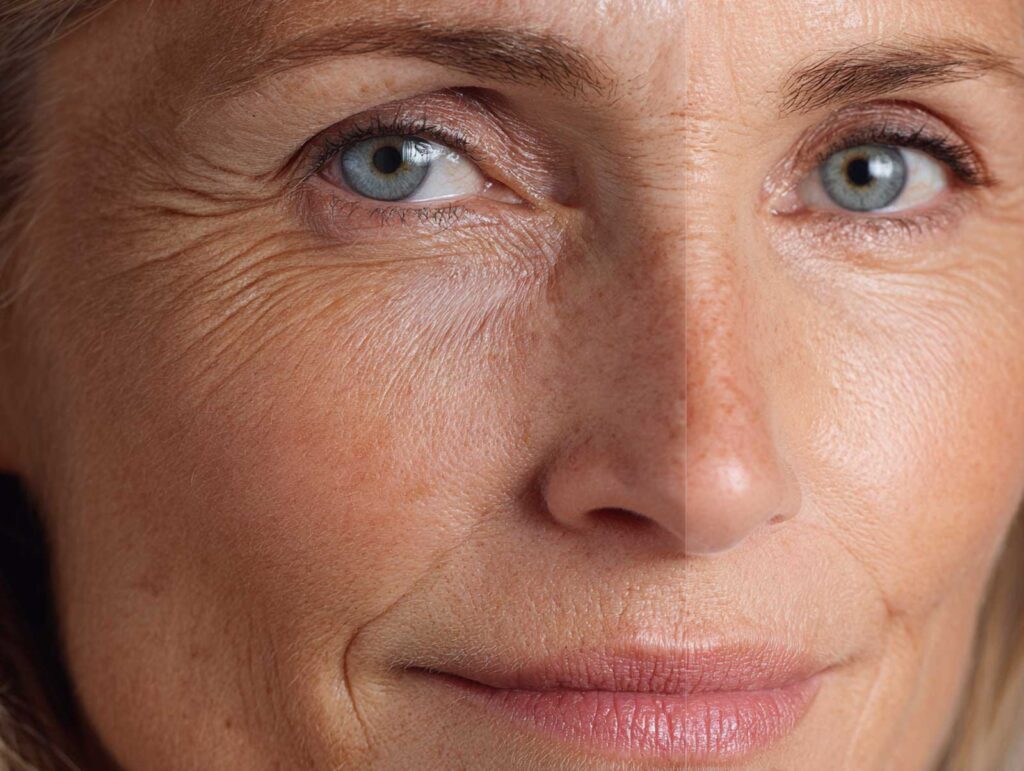 split face conceptual close up showing one side d 482c65c0 09dd 4a54 a296 b9191ddd3fe7 0