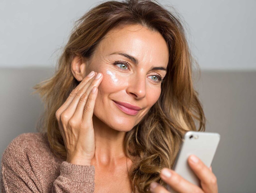 close up of a caucasian woman applying serum w 724694bc 0561 4b00 8e52 ad3a62eeb35d 0