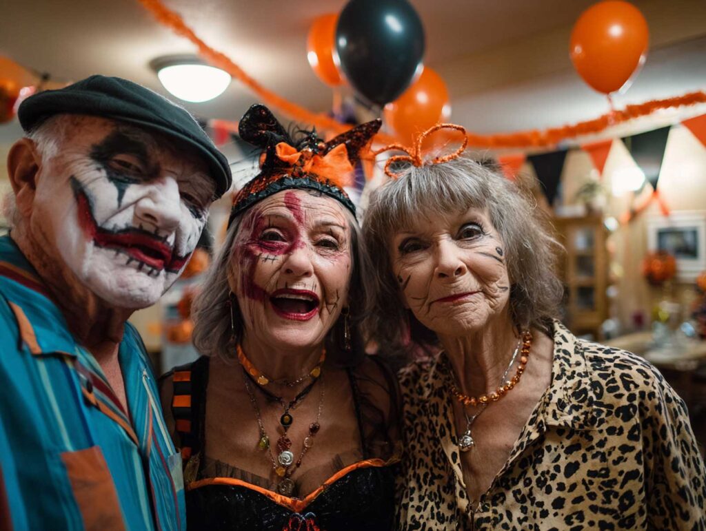 elderly people partying wildly at a halloween cel 989084db 463e 4bac 9f63 3112e2e7fd20 1