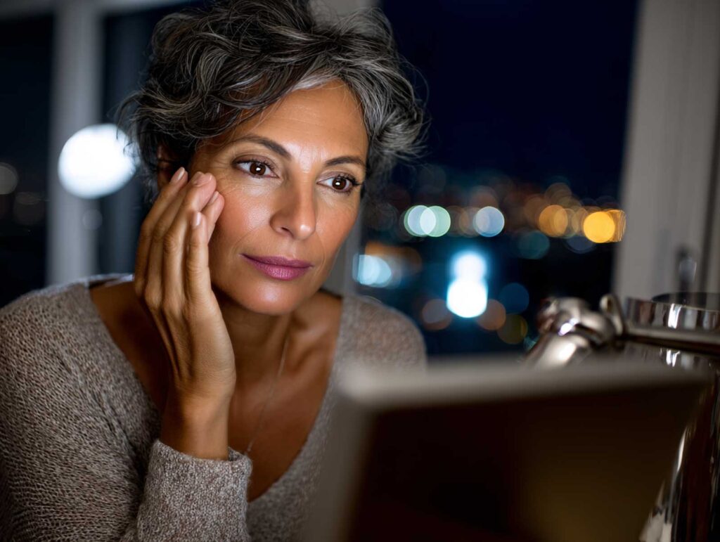 middle aged female applying skincare at night a 4048b828 dcb1 49db b689 a4cd1b170f6b 2