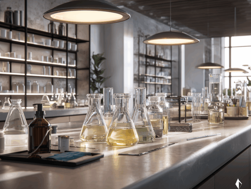 a modern skincare lab with beakers natural este 7e3ef53e 50b5 43ce ab83 ed810d921c07 0