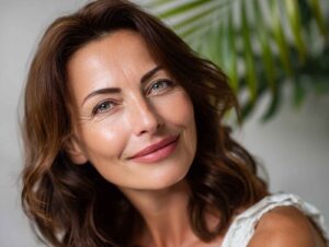 middle aged woman smiling confidently in natural 51858bff f52a 40ff 9c9f fc5b4c7638eb 1