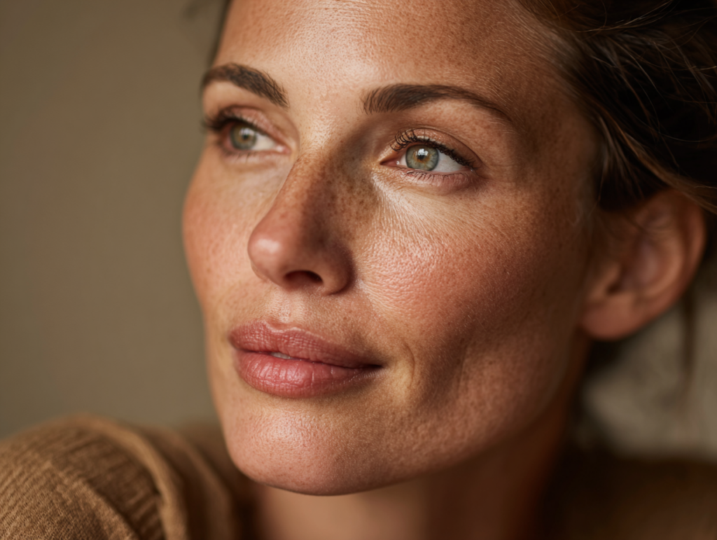 real woman in her thirties standing in soft mor 9d77ab1b 2b36 48e7 9303 bcf798b828d7 0