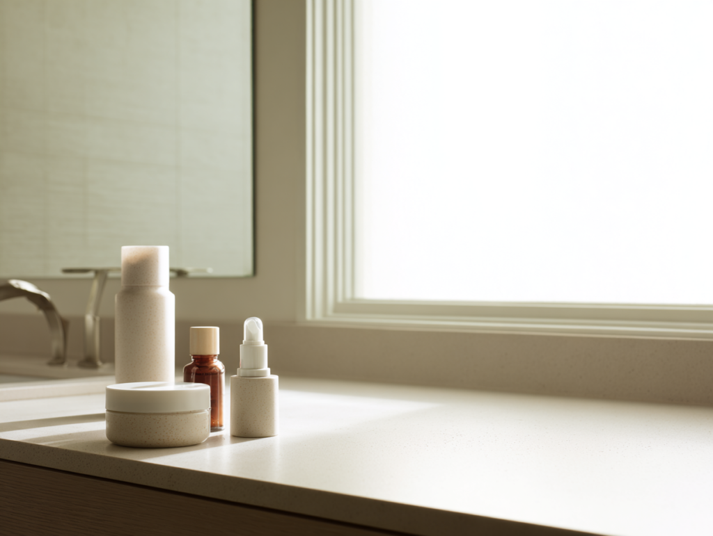 a minimal bathroom vanity scene with a few skin e3e29c7d 531c 415e 8819 46afd4b3e670 3