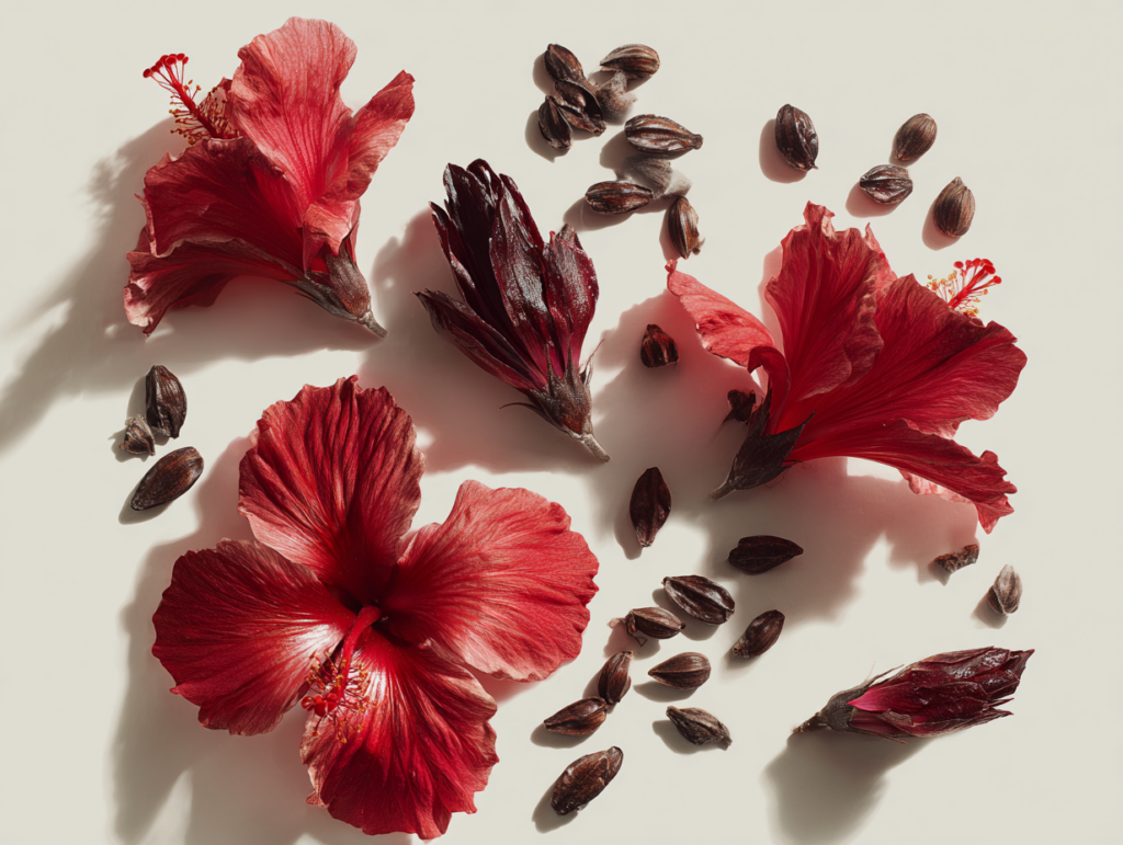 botanical skincare concept featuring hibiscu 792d389c d45a 415b ba4e ce917dfa79c2 2