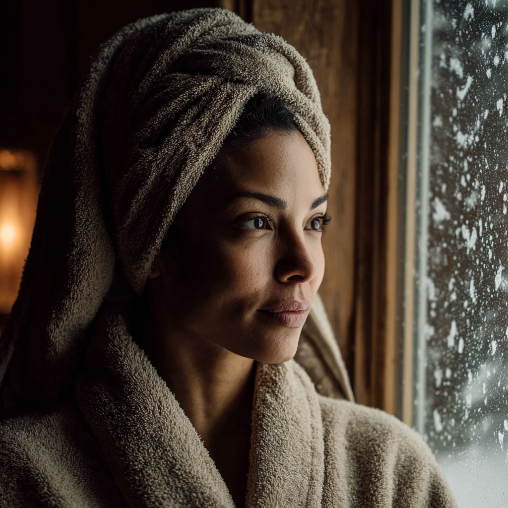 a cozy winter indoor setting with a woman wrapp 43fc5171 f82c 4ac6 bd82 1503635f68b9 1