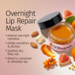 Overnight lip repair mask jar with natural ingredients
