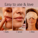 Three-step lip mask application and overnight routine