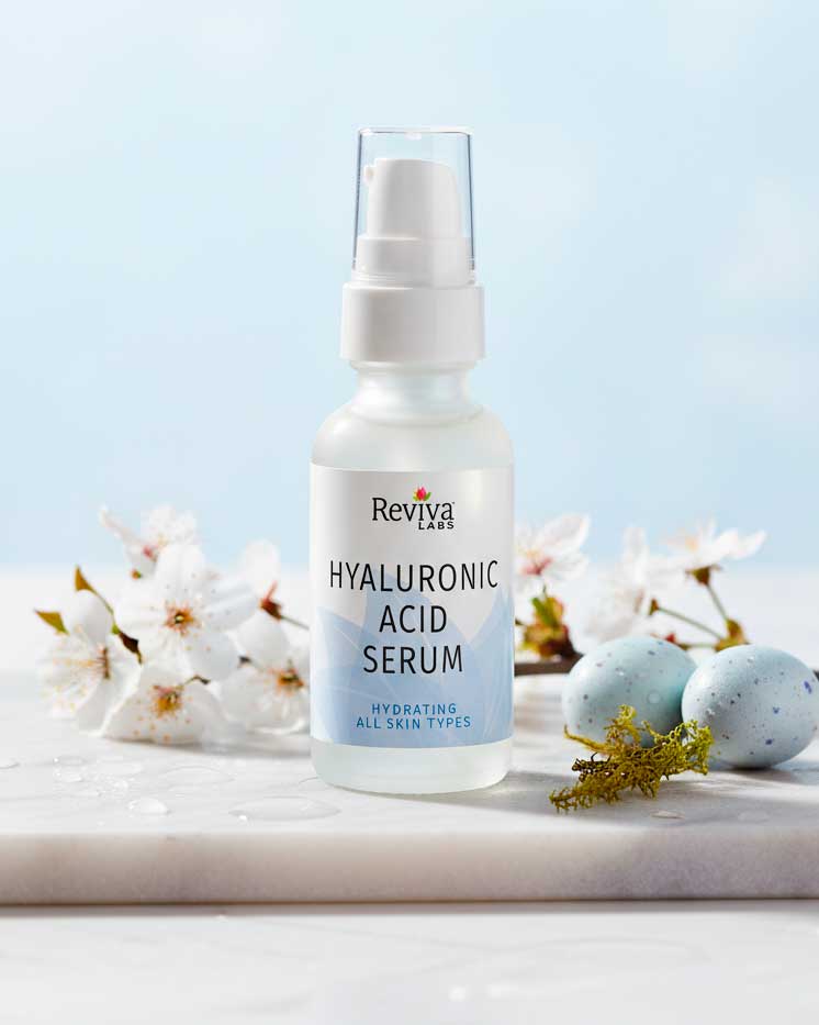 Reviva Labs Hyaluronic Acid Serum bottle.