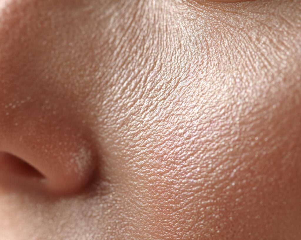 Close-up of textured skin surface.