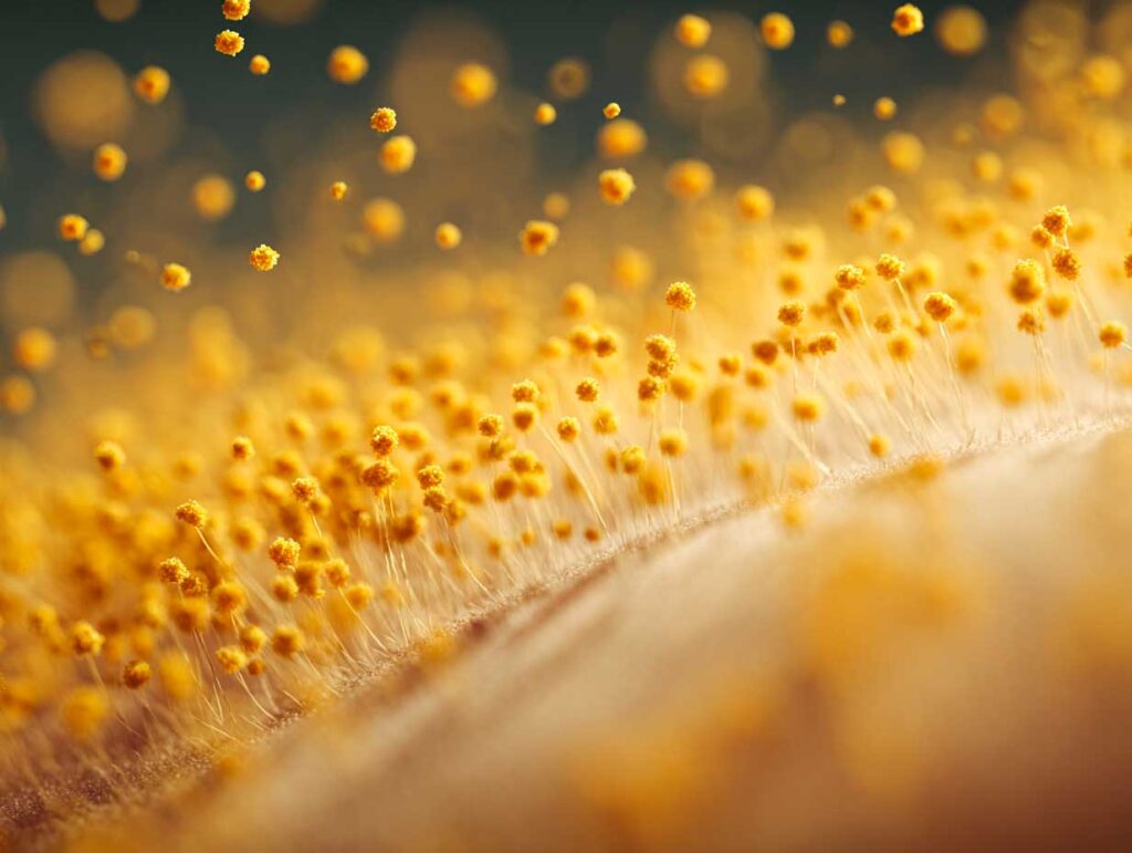 Close-up of yellow flower pollen