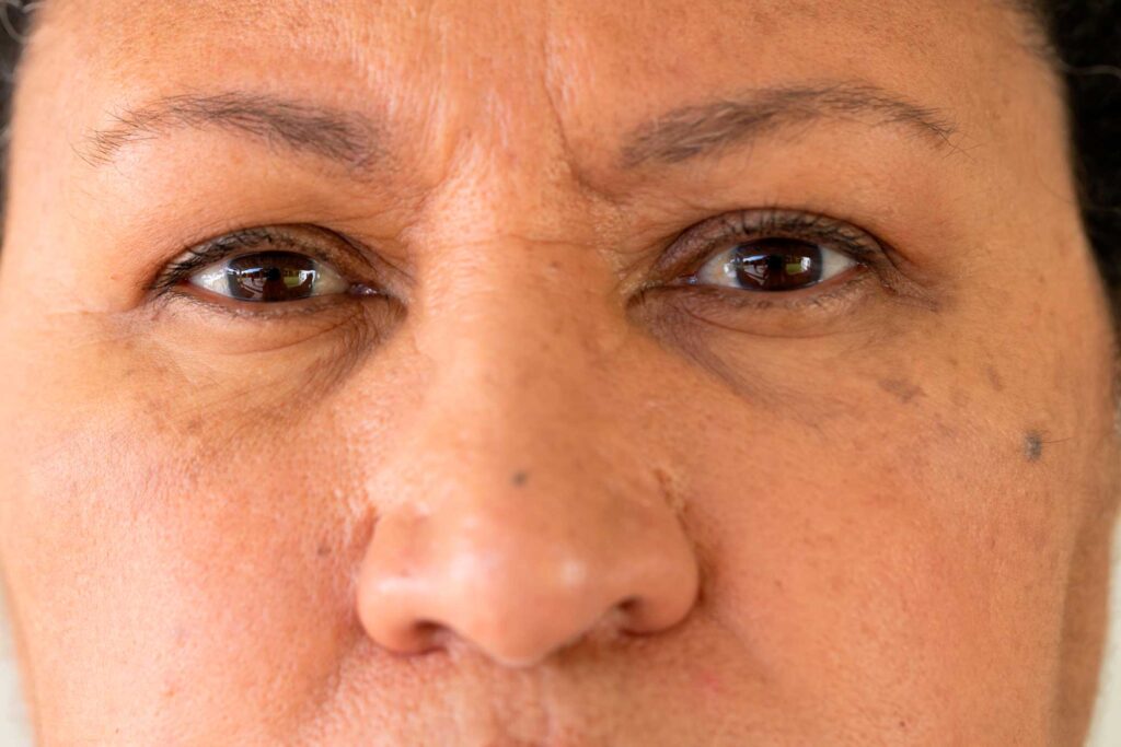 Close-up of woman's eyes and upper face