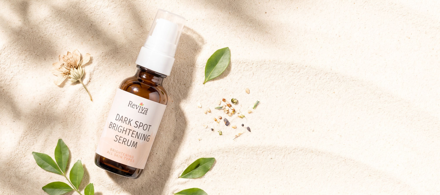 Reviva Labs dark spot brightening serum with botanical ingredients
