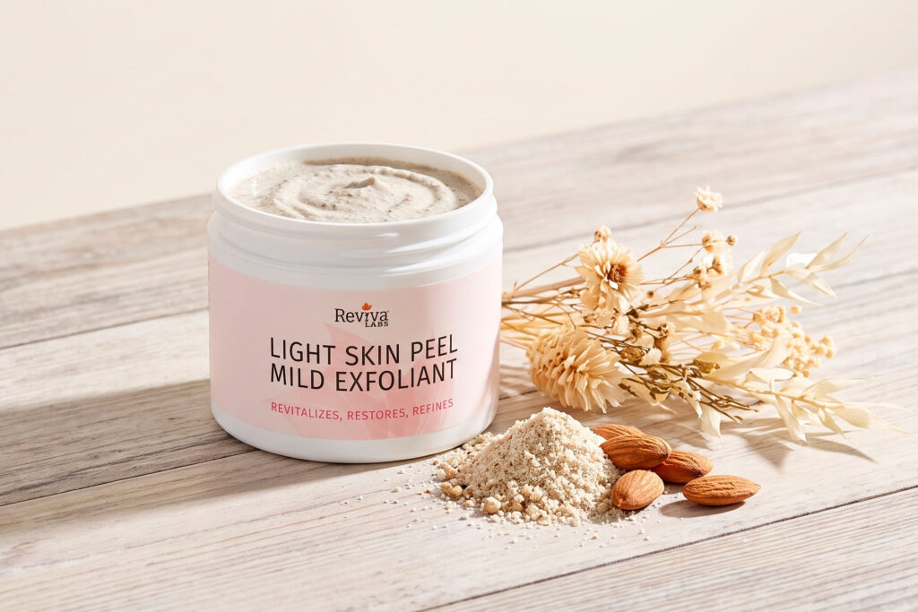 Reviva Labs Light Skin Peel exfoliant with almonds and flowers